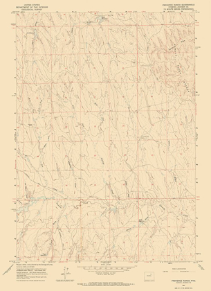 Picture of PROVENCE RANCH WYOMING QUAD - USGS 1961