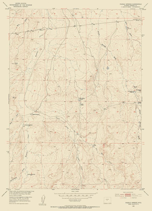 Picture of PUDDLE SPRINGS WYOMING QUAD - USGS 1952