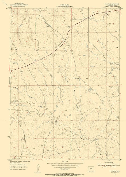 Picture of PINE TREE WYOMING QUAD - USGS 1954