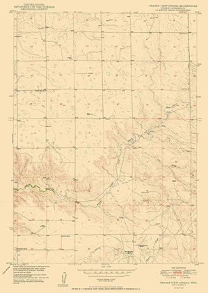 Picture of PRAIRIE VIEW SCHOOL WYOMING QUAD - USGS 1950