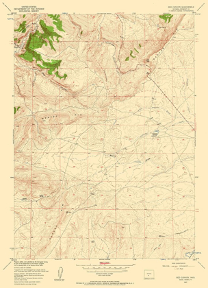 Picture of RED CANYON WYOMING QUAD - USGS 1957