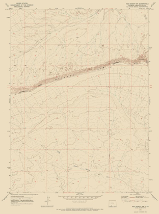 Picture of SOUTH WEST RED DESERT WYOMING QUAD - USGS 1970