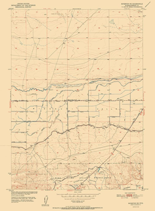 Picture of RIVERTON WYOMING QUAD - USGS 1952