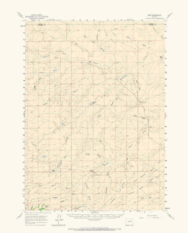 Picture of ROSS WYOMING QUAD - USGS 1960