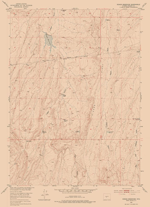 Picture of RONGIS RESERVOIR WYOMING QUAD - USGS 1952