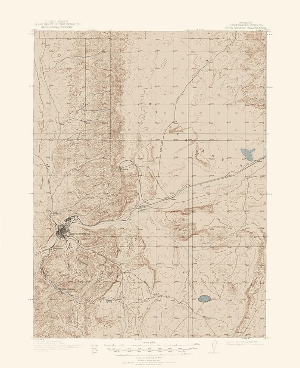 Picture of ROCK SPRINGS WYOMING QUAD - USGS 1910