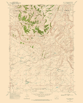 Picture of SALT CANYON WYOMING QUAD - USGS 1968