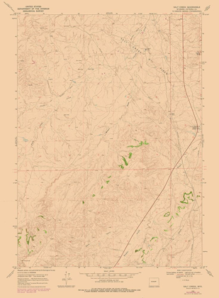 Picture of SALT CREEK WYOMING QUAD - USGS 1968