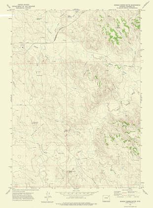 Picture of SADDLE HORSE BUTTE WYOMING QUAD - USGS 1971