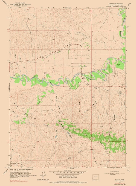 Picture of SUSSEX WYOMING QUAD - USGS 1961