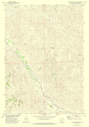 Picture of TWENTYMILE BUTTE WYOMING QUAD - USGS 1972
