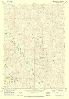 Picture of TWENTYMILE BUTTE WYOMING QUAD - USGS 1972