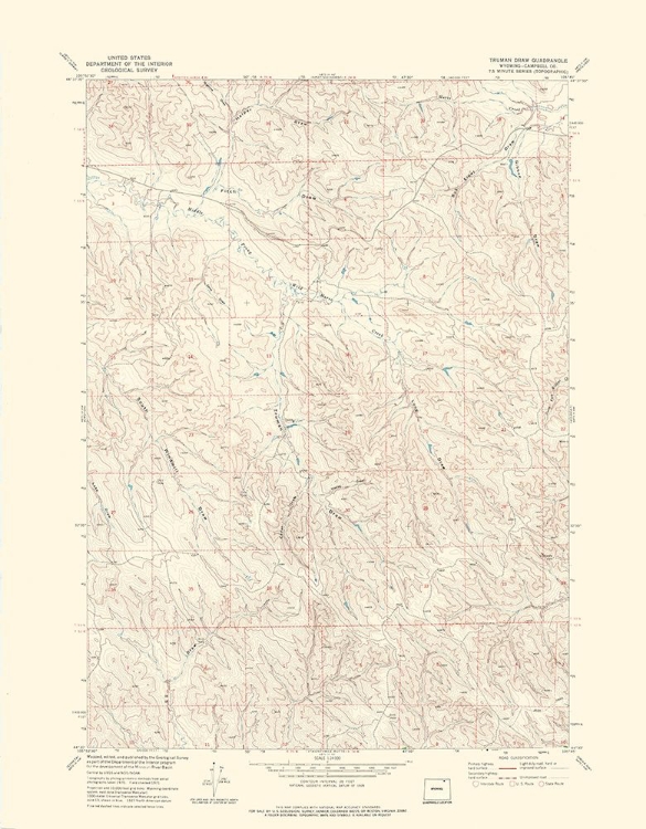 Picture of TRUMAN DRAW WYOMING QUAD - USGS 1971