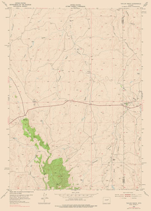 Picture of TAYLOR RANCH WYOMING QUAD - USGS 1954