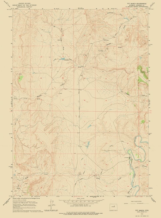 Picture of TTT RANCH WYOMING QUAD - USGS 1961