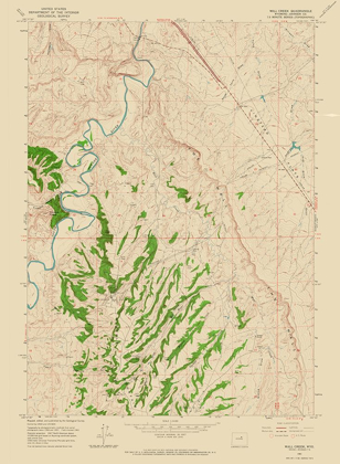 Picture of WALL CREEK WYOMING QUAD - USGS 1961