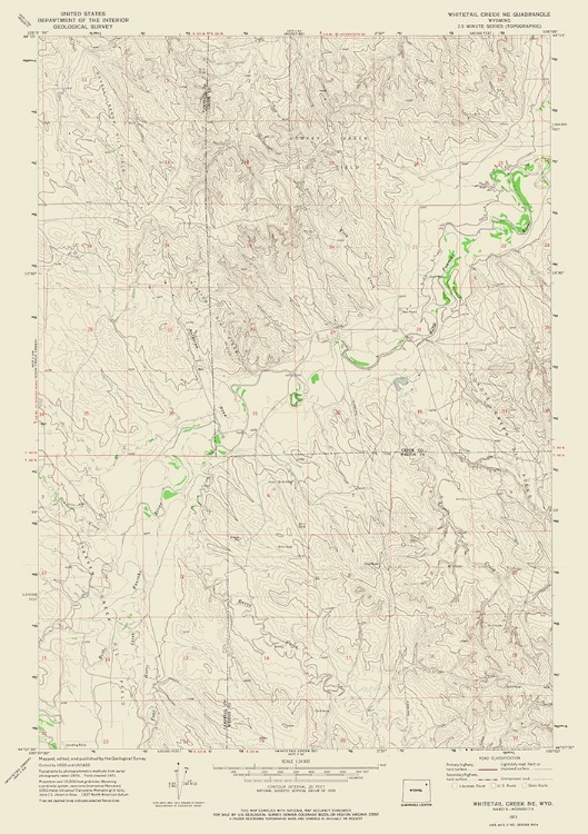 Picture of NORTH EAST WHITETAIL CREEK WYOMING QUAD - USGS