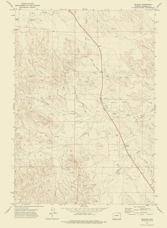 Picture of WILDCAT WYOMING QUAD - USGS 1971
