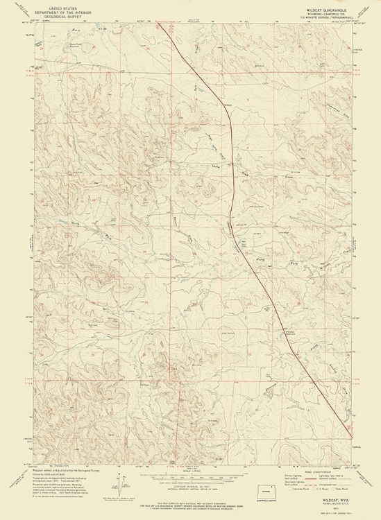 Picture of WILDCAT WYOMING QUAD - USGS 1971