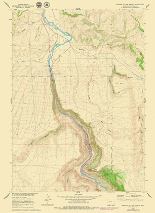 Picture of WEDDING OF THE WATERS WYOMING QUAD - USGS 1960