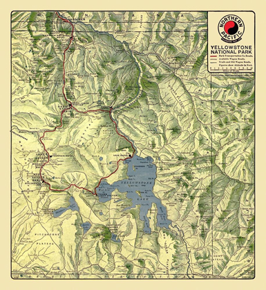 Picture of YELLOWSTONE NATIONAL PARK - NORTHERN PACIFIC 1910