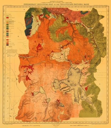 Picture of YELLOWSTONE NATIONAL PARK, WYOMING - USGS 1878