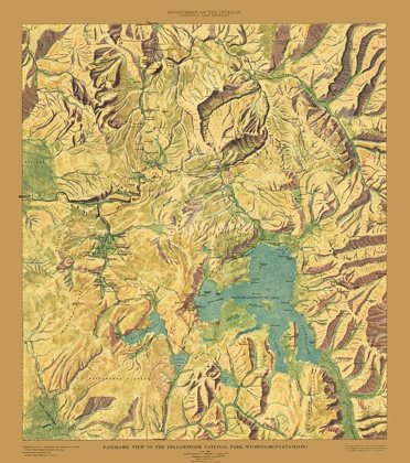 Picture of YELLOWSTONE NATIONAL PARK SHEET - USGS 1915