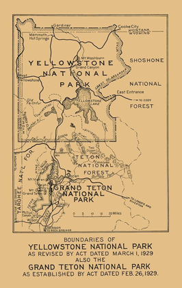 Picture of YELLOWSTONE, GRAND TETON NATIONAL PARKS BOUNDARY
