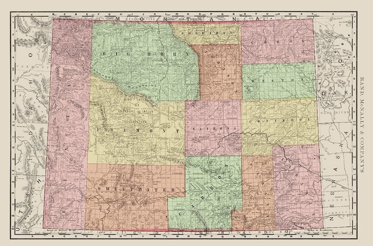 Picture of WYOMING - RAND MCNALLY 1903