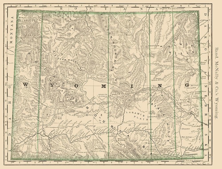 Picture of WYOMING - RAND MCNALLY 1879