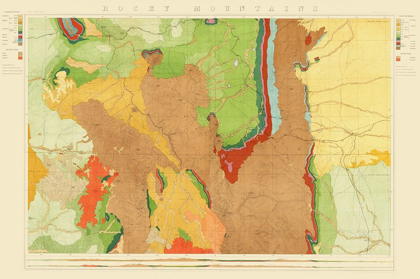 Picture of COLORADO ROCKY MOUNTAINS WYOMING - KING 1876