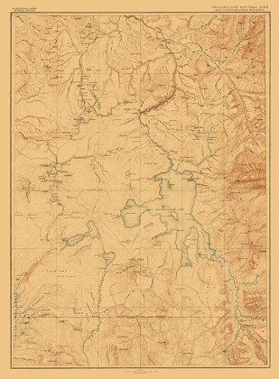 Picture of YELLOWSTONE NATIONAL PARK WYOMING - USGS 1885