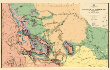 Picture of YELLOWSTONE AND MISSOURI RIVER - WAR DEPT 1859