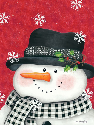 Picture of HOLLY AND BLACK PLAID SNOWMAN