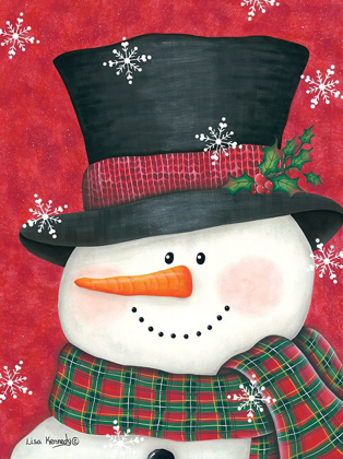 Picture of HOLLY AND RED PLAID SNOWMAN