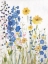Picture of PERIWINKLE WILDFLOWERS I