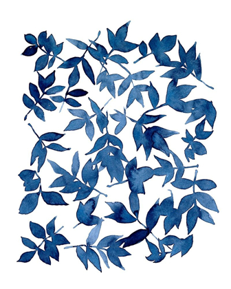 Picture of INDIGO FALLEN LEAVES I