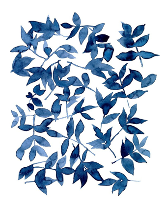 Picture of INDIGO FALLEN LEAVES II