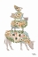 Picture of FLORAL STACKED ANIMALS