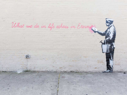 Picture of 68TH STR-38TH AVENUE QUEENS NYC-GRAFFITI ATTRIBUTED TO BANKSY