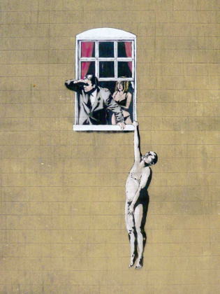 Picture of PARK STREET, BRISTOL (GRAFFITI ATTRIBUTED TO BANKSY)