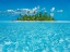 Picture of TROPICAL LAGOON WITH PALM ISLAND, MALDIVES