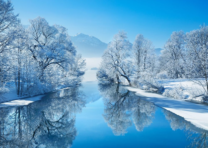 Picture of WINTER LANDSCAPE AT LOISACH, GERMANY