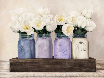 Picture of TULIPS IN MASON JARS
