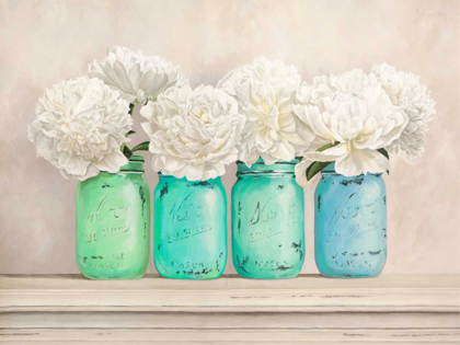 Picture of PEONIES IN MASON JARS