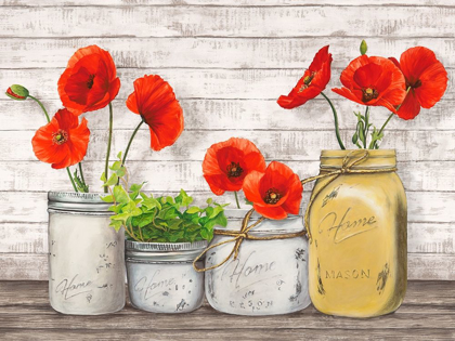 Picture of POPPIES IN MASON JARS (DETAIL)