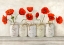 Picture of RED POPPIES IN MASON JARS