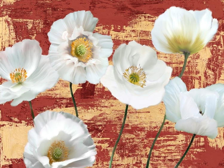 Picture of WASHED POPPIES (RED AND GOLD)