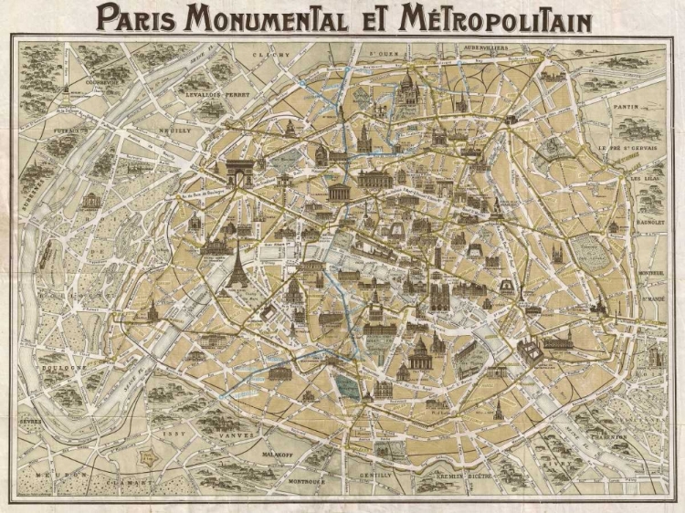 Picture of PARIS MONUMENTAL ET METROPOLITAIN 1932