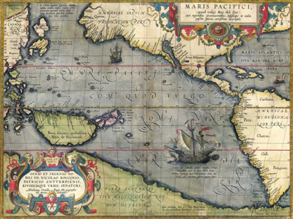 Picture of MAP OF THE PACIFIC OCEAN, 1589